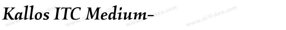 Kallos ITC Medium字体转换